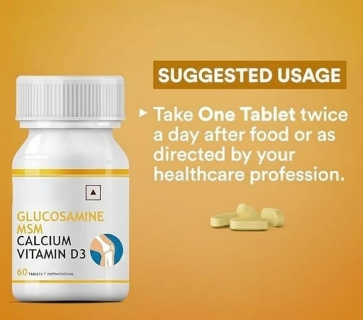 Glucosamine Tablets with MSM Calcium & Vitamin D3 60 Tablets Y6273