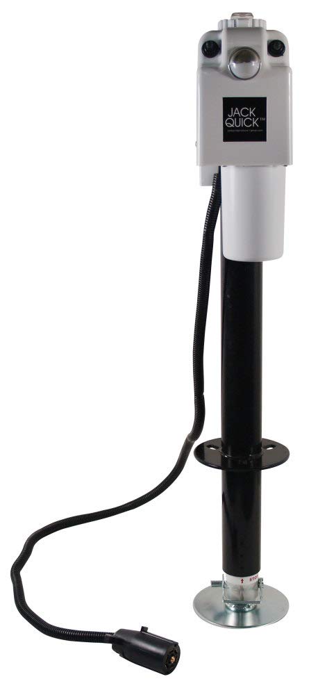 Electric Tongue Jack with 7-Way Plug, White J5377