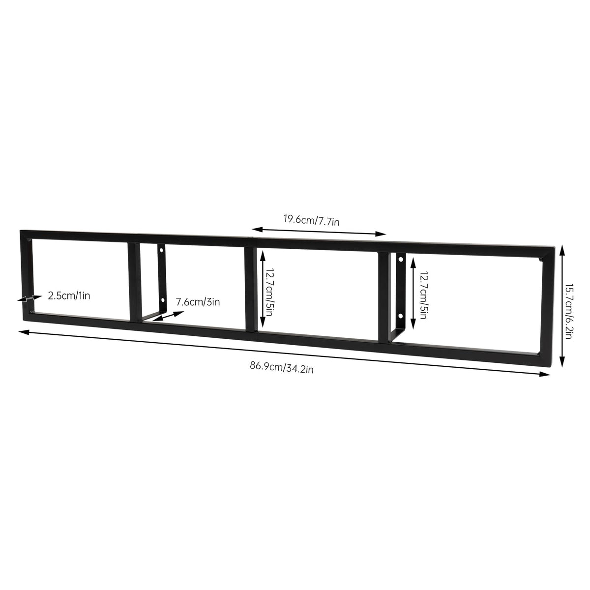 34 Inch Wall Mount Media Storage Rack H10944