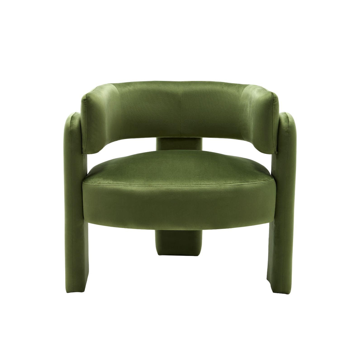 Set of 2 Green Upholstered Accent Chairs with Arms B27226
