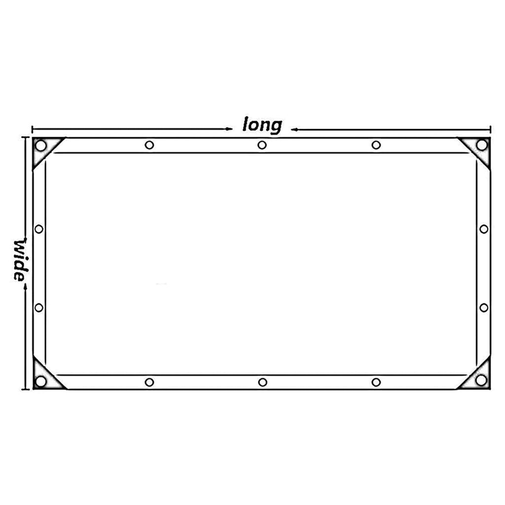 Heavy Duty Waterproof Clear 3x3ft Poly Tarp with Grommets A9397