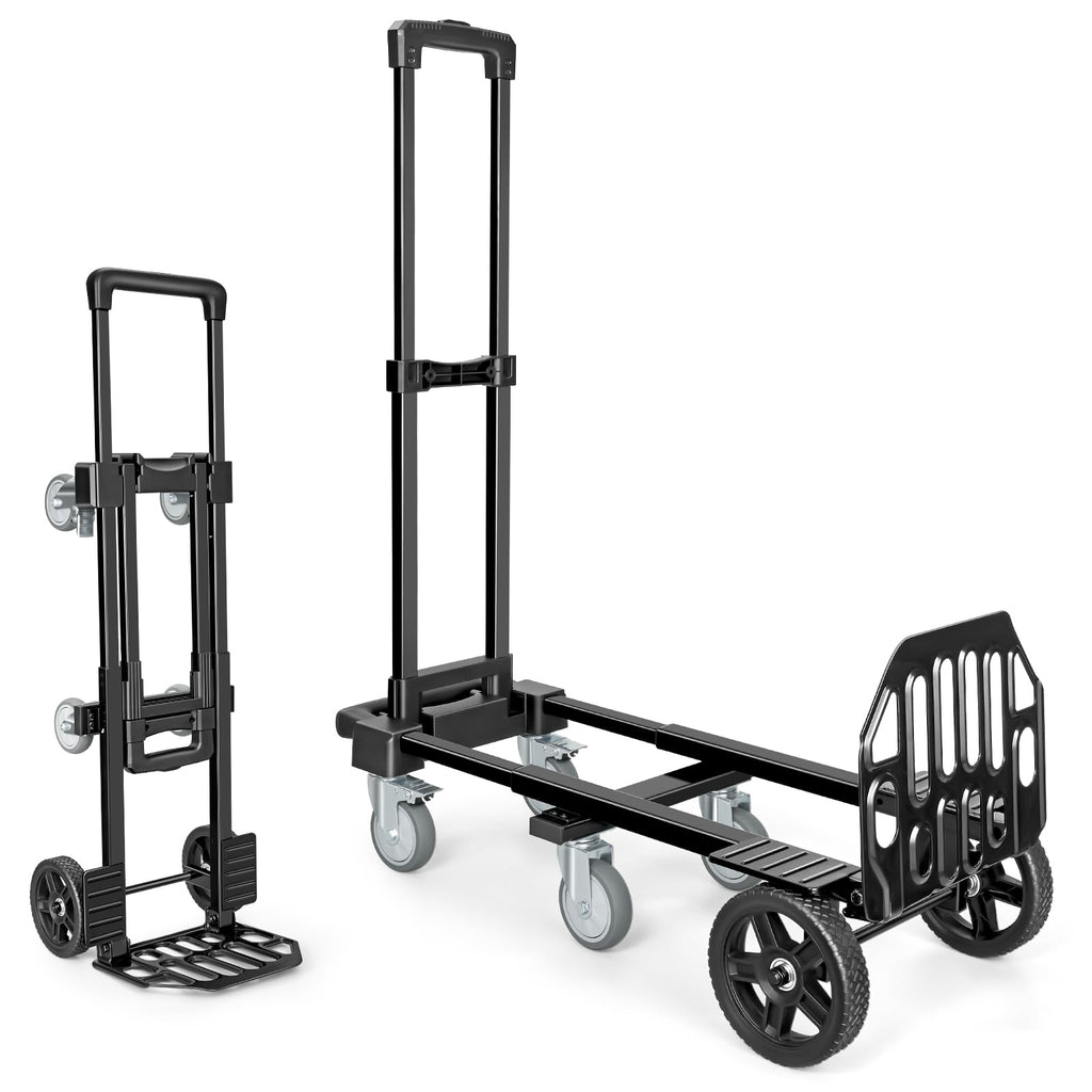 3-in-1 Convertible Dolly Cart 600LB Hand Truck with 6 Wheels P743330