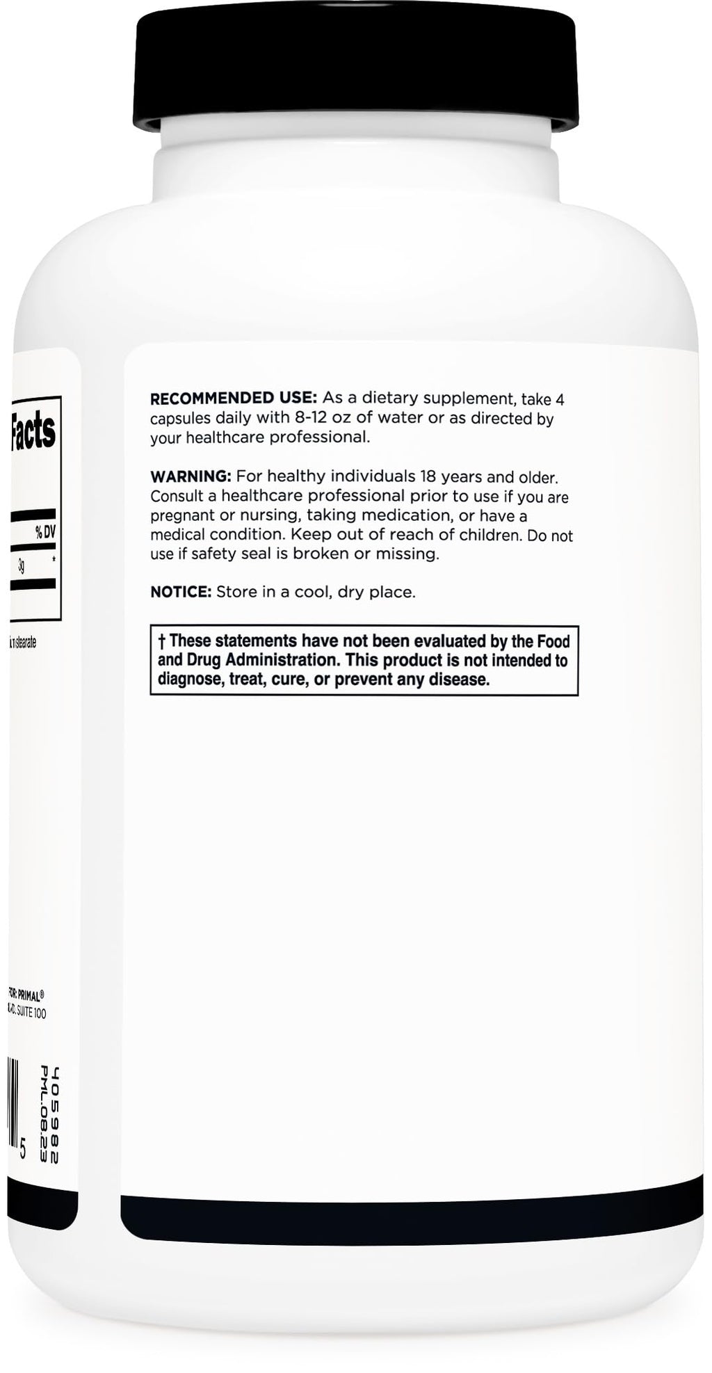 Creatine Monohydrate Capsules 3,000mg 180 Capsules Gluten-Free N282492