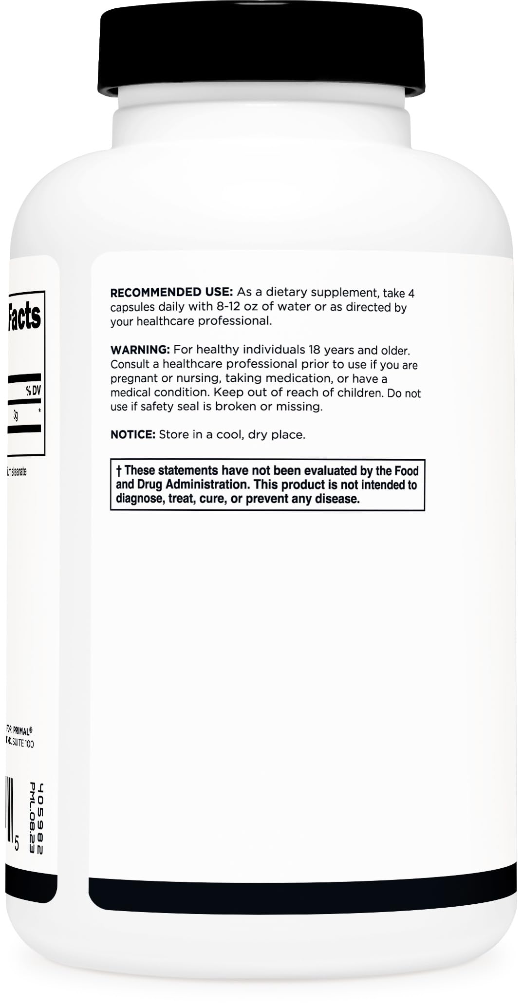 Creatine Monohydrate Capsules 3,000mg 180 Capsules Gluten-Free N282492