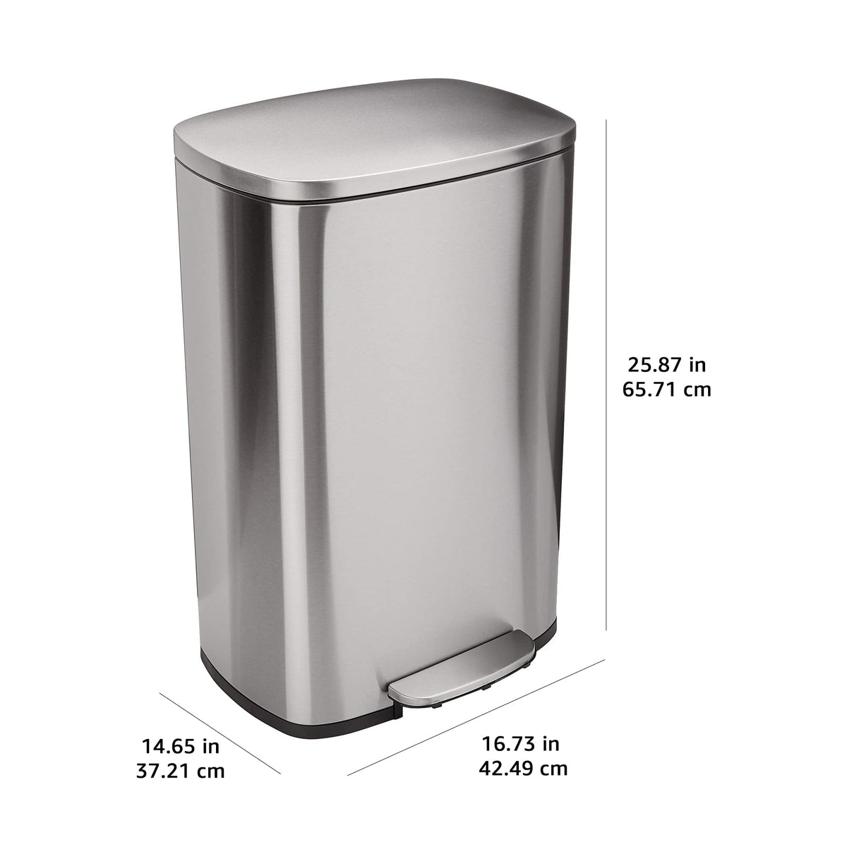 13.2 Gallon Soft-Close Stainless Steel Trash Can L97192