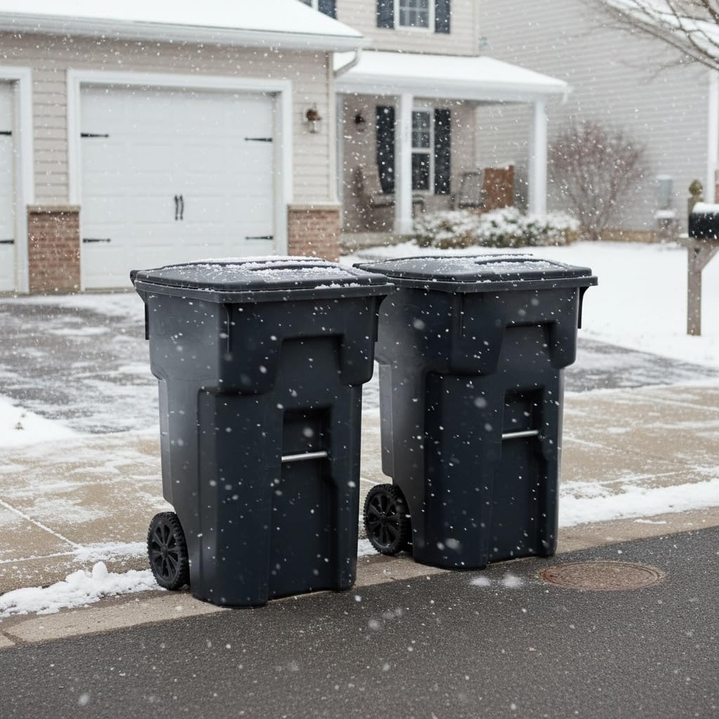 48 Gallon Garbage Cans Trash Cans With 2 Wheels And Lid Heavy Duty F998322