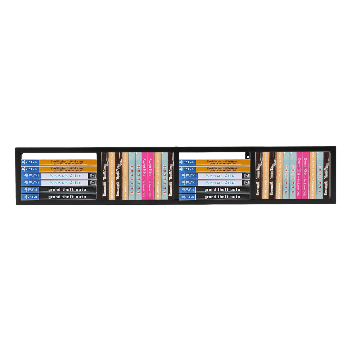 34 Inch Wall Mount Media Storage Rack H10944