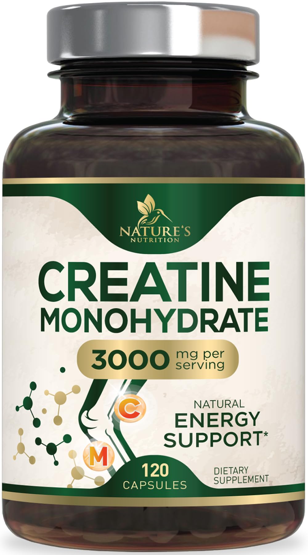 Micronized Creatine Monohydrate 3000mg 120 Capsules K66426