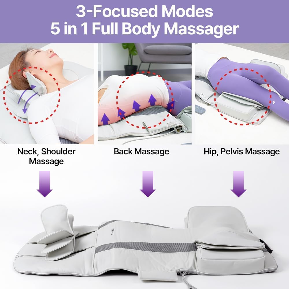 Full Body Stretching Massage Mat, 26 Air Cells, 7 Modes F37622