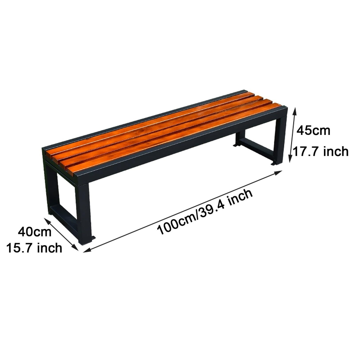 39.4" Cast Iron Outdoor Bench M275