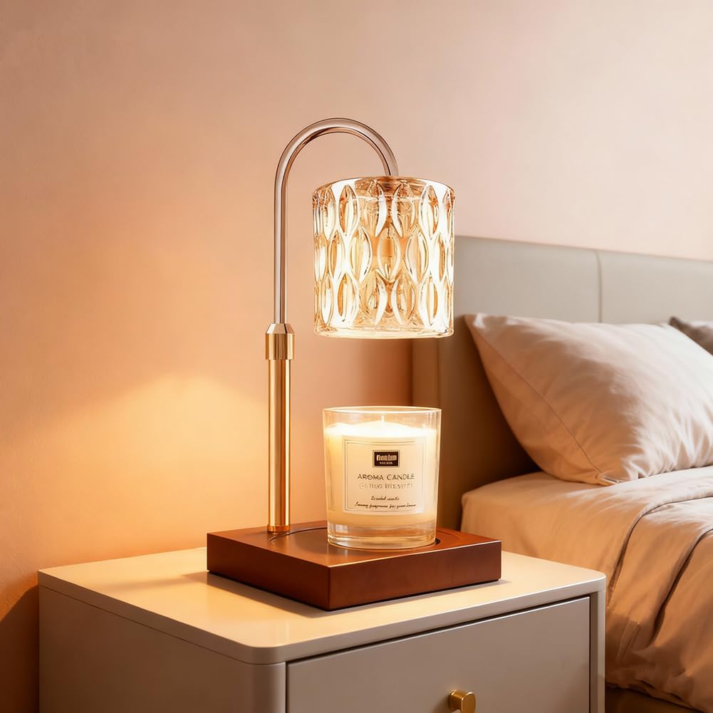 Height Adjustable Candle Warmer Lamp with Timer & Dimmer V39006
