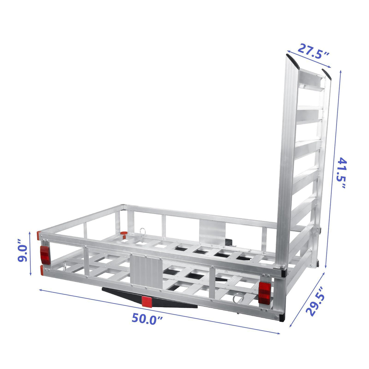 50" x 30" Aluminum Trailer Hitch Cargo Carrier with 41.5" Ramp G790357
