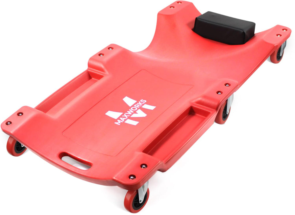 40 Inch Plastic Rolling Garage Creeper with Padded Headrest C1262