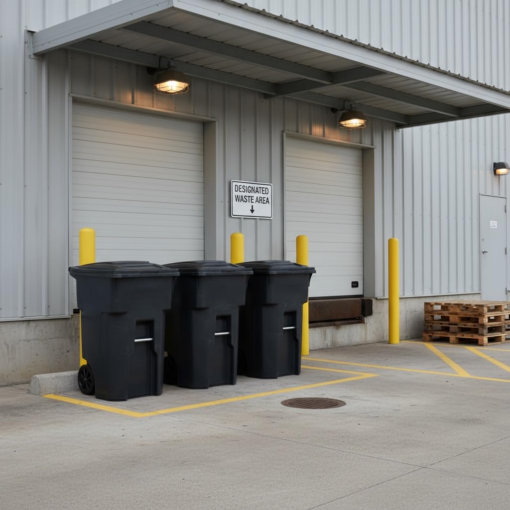 48 Gallon Garbage Cans Trash Cans With 2 Wheels And Lid Heavy Duty F998322