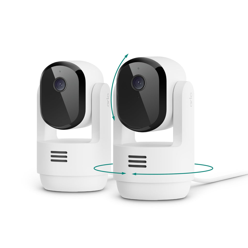 Indoor Pan Tilt Zoom Security Camera 2K Wired 2-Cam S205657