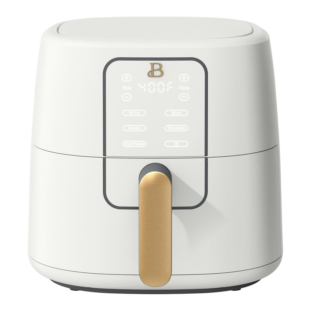 6 Quart Air Fryer with Touch-Activated Display, 4-in-1 Countertop Air Fryer 1750W, Nonstick Dishwasher Safe, White Icing G346