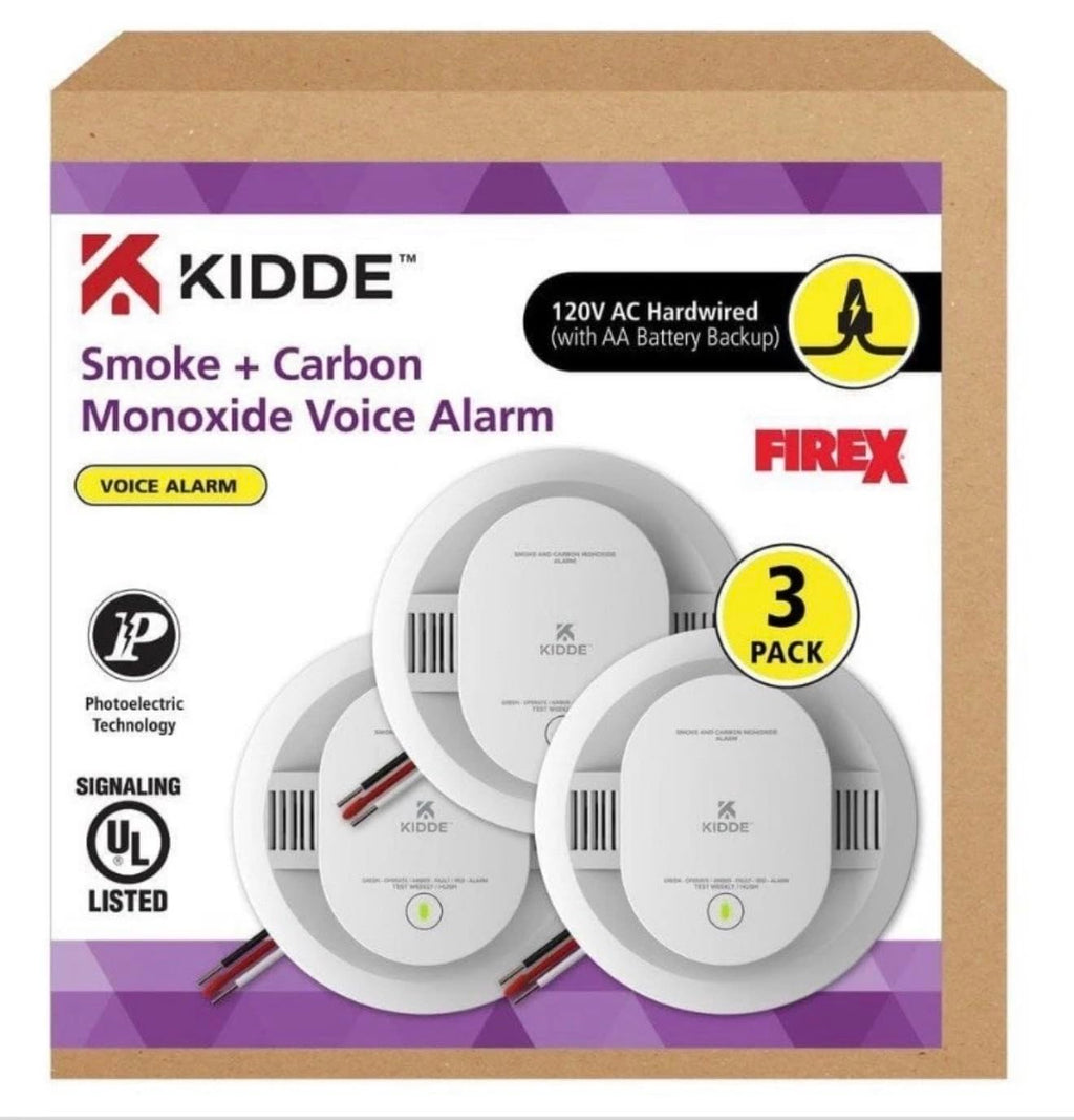 Hardwired Smoke & Carbon Monoxide Detector, 3 Pack Y986