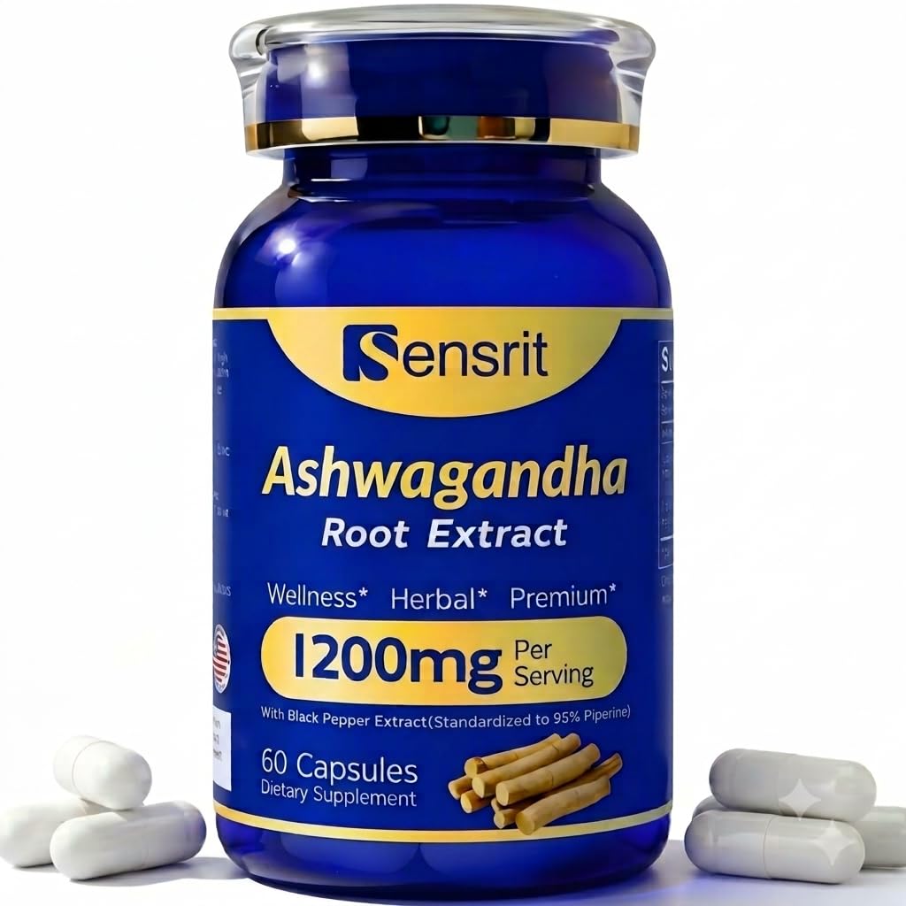 Ashwagandha 1200mg Root Extract 60 Capsules Supplement S226
