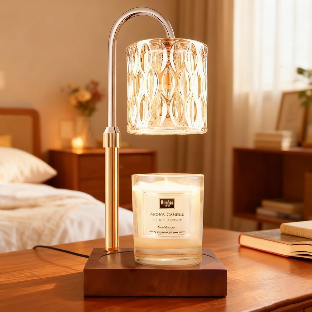 Height Adjustable Candle Warmer Lamp with Timer & Dimmer V39006