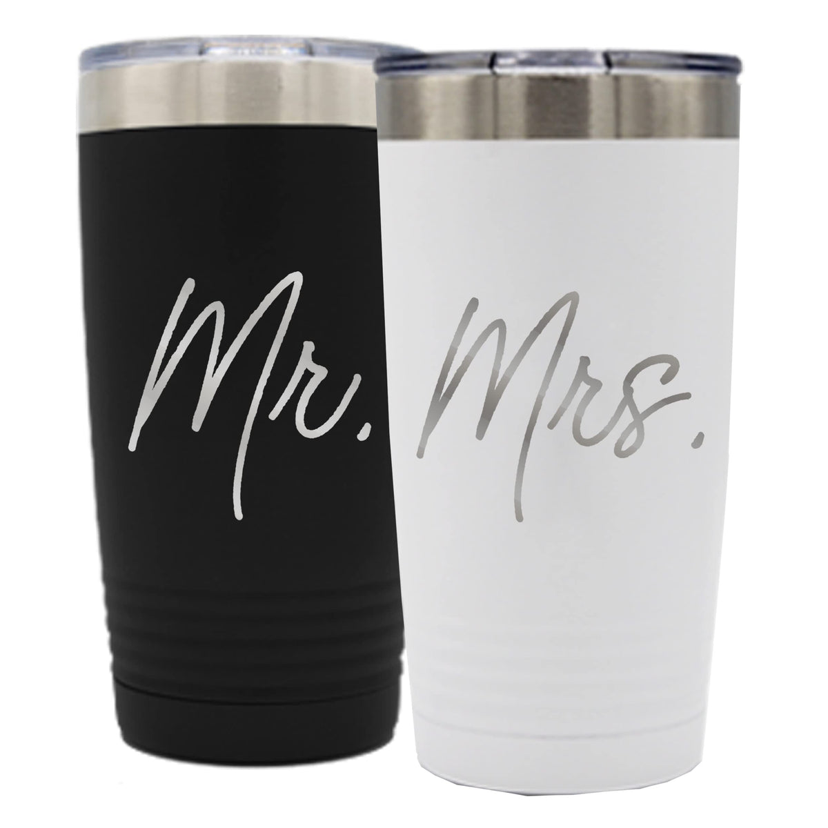 Set of 2 Stainless Steel Double Wall Vacuum Insulated Travel Tumbler Q94825