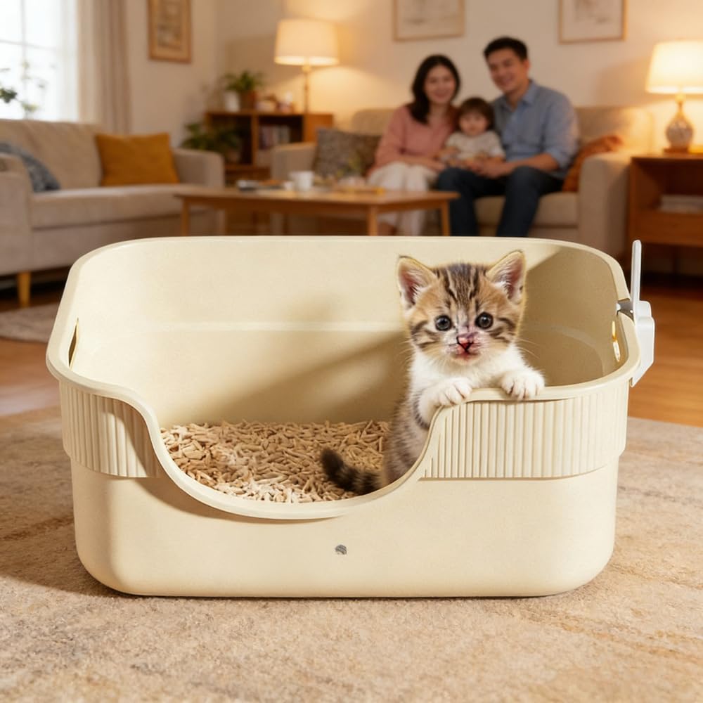 Low Entry Open Top Cat Litter Box I527536