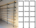 Industrial Pipe 5-Tier Wall Mount Bookshelf R734