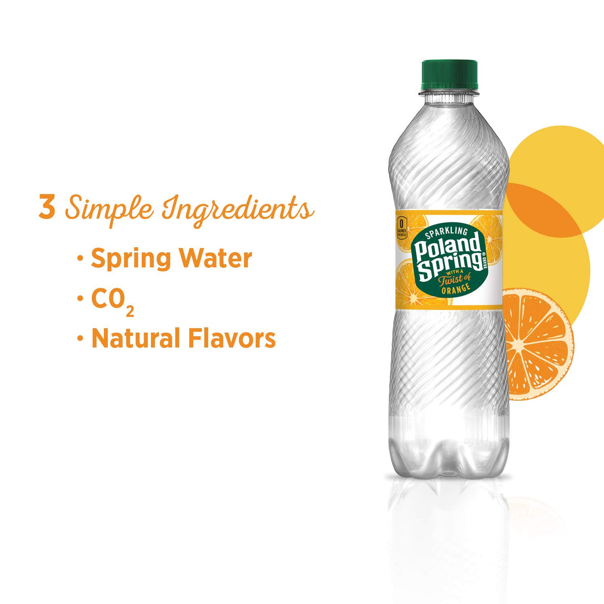 Sparkling Water Orange 16.9 oz Bottles Pack of 8 E417