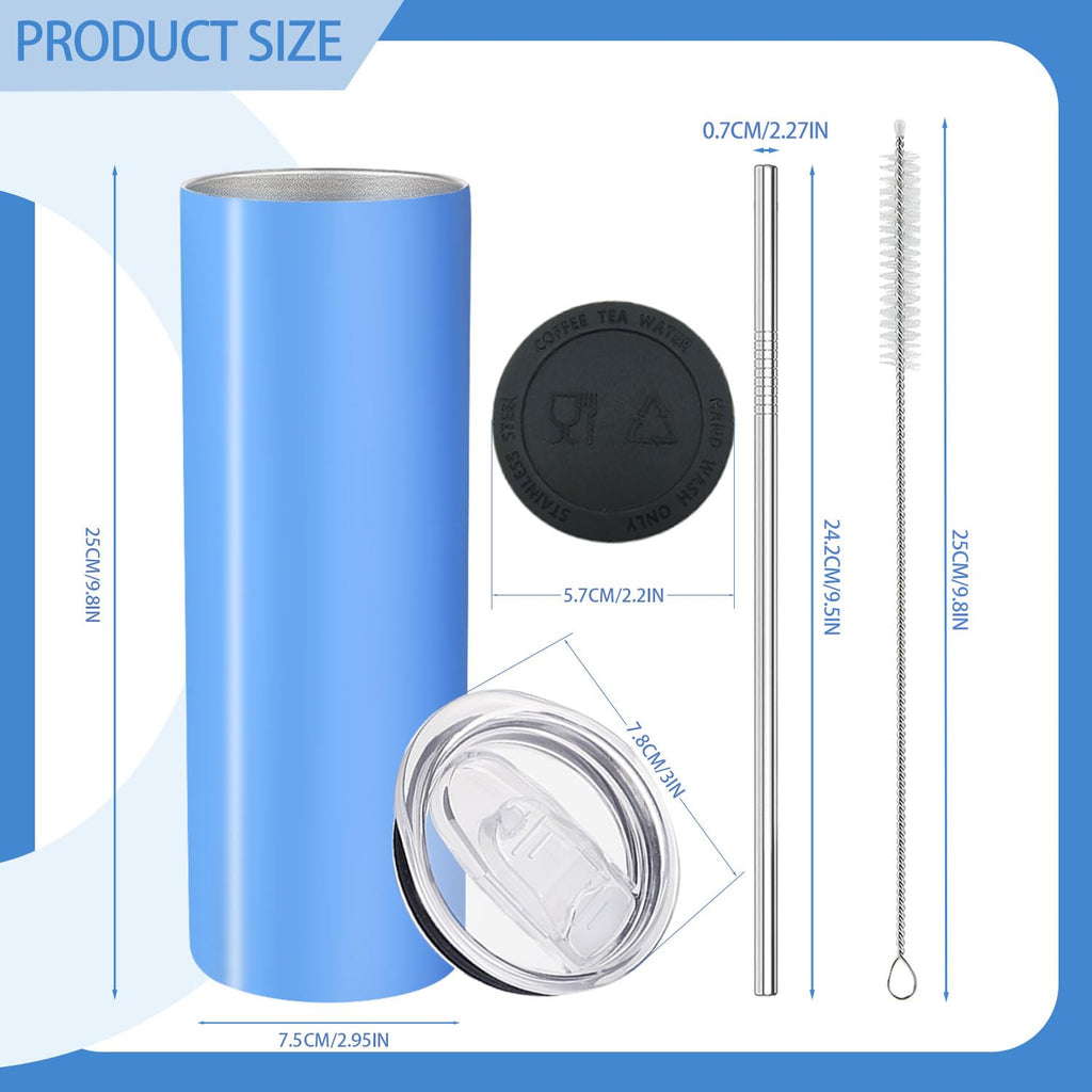 16 Pack 20oz Stainless Steel Insulated Tumblers with Lid and Straw G200