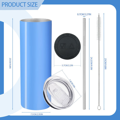 16 Pack 20oz Stainless Steel Insulated Tumblers with Lid and Straw G200