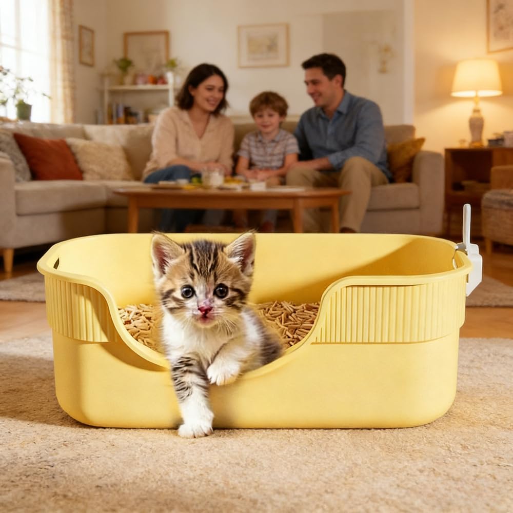 Low Entry Open Top Cat Litter Box I527536
