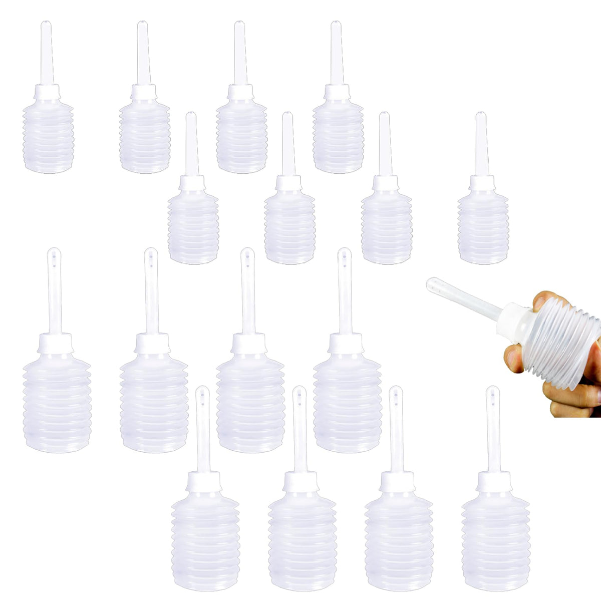 16Pcs 50ml/180ml Disposable Douche Bottles G993