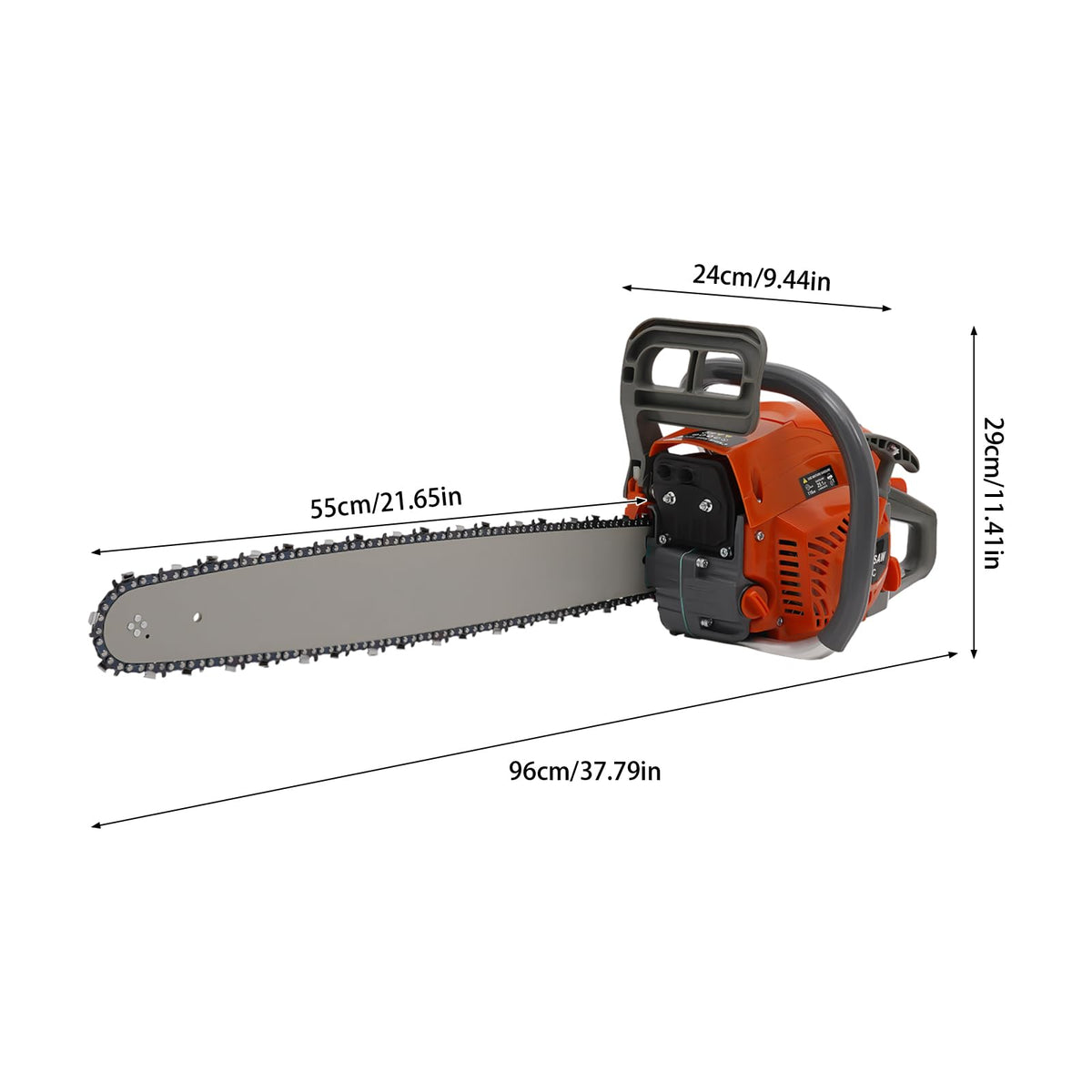 22 Inch 62cc 2-Stroke Gas Chainsaw H90629