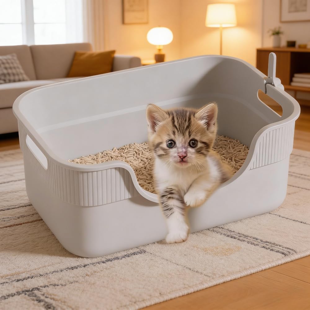 Low Entry Open Top Cat Litter Box I527536