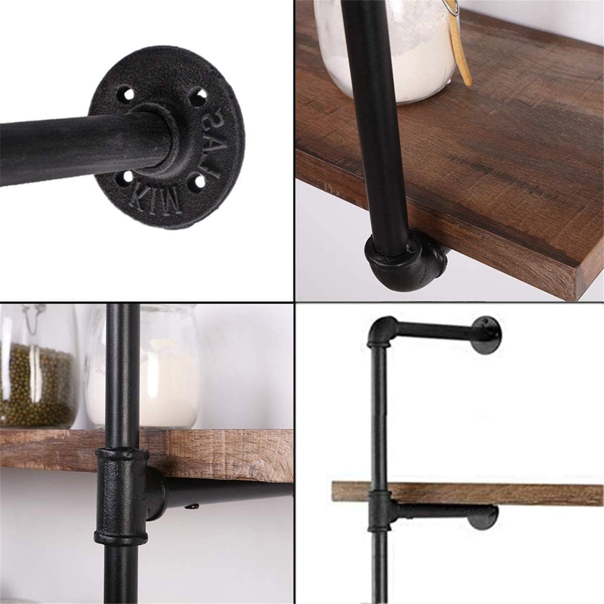 Industrial Pipe 5-Tier Wall Mount Bookshelf R734