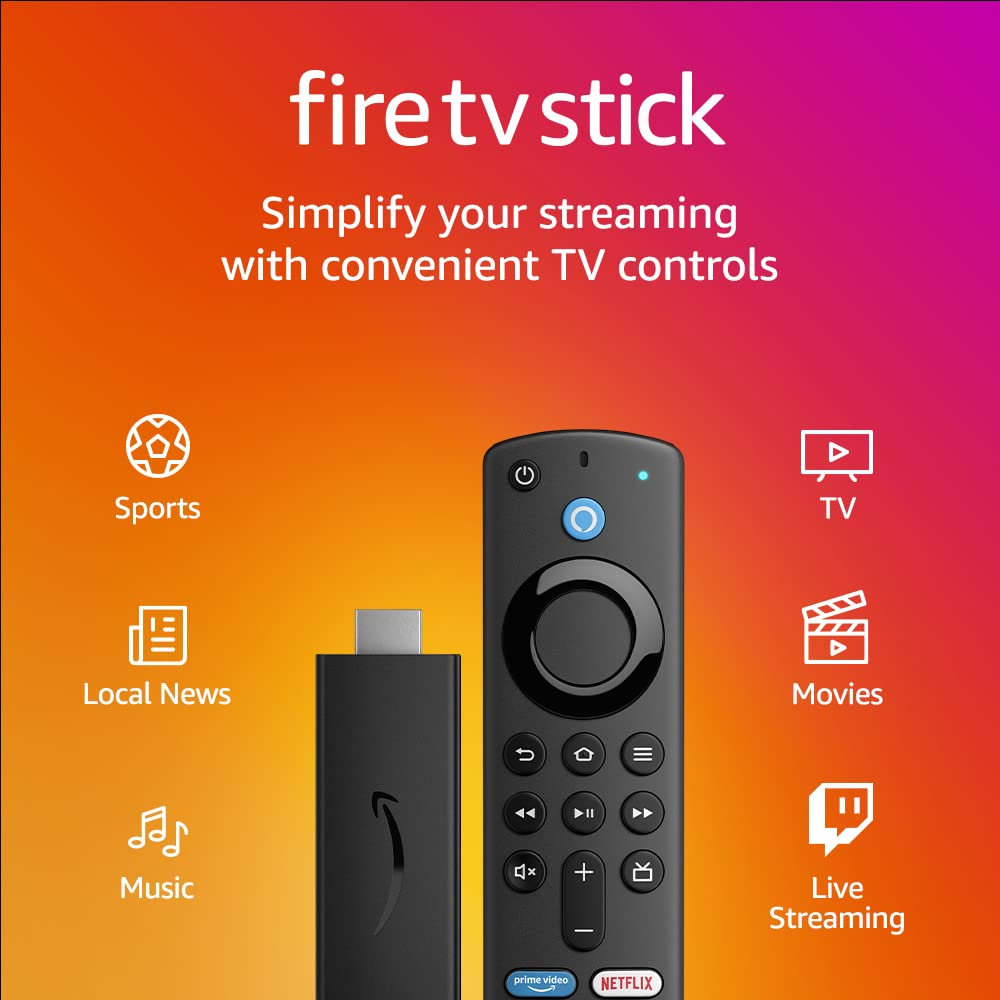 Like-New Fire TV Stick with Alexa Voice Remote E1906