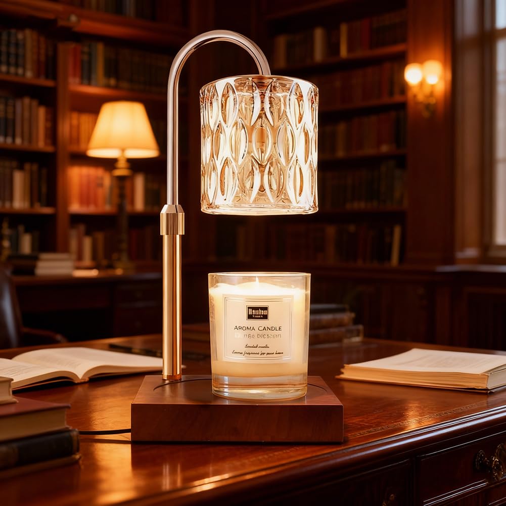 Height Adjustable Candle Warmer Lamp with Timer & Dimmer V39006