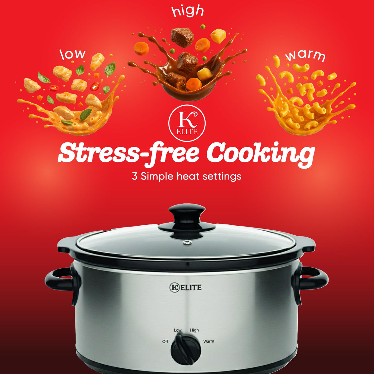 Stainless Steel 5 Quart Slow Cooker I153