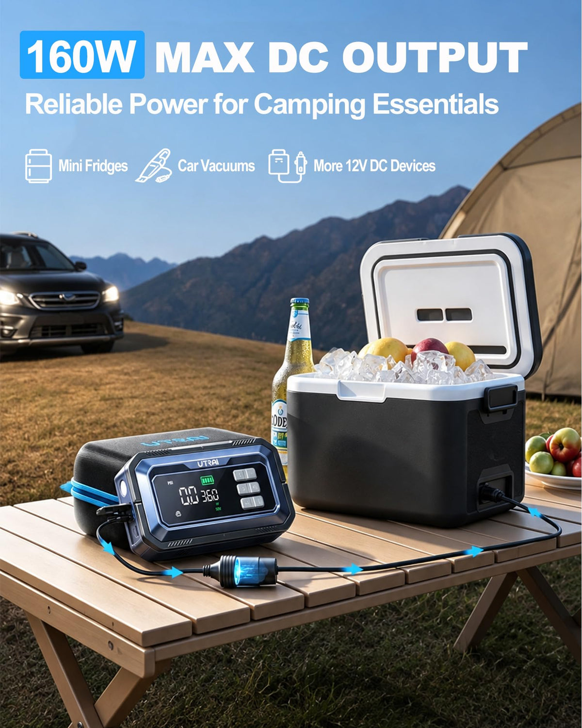 12V 8000A Portable Jump Starter with Air Compressor I8197