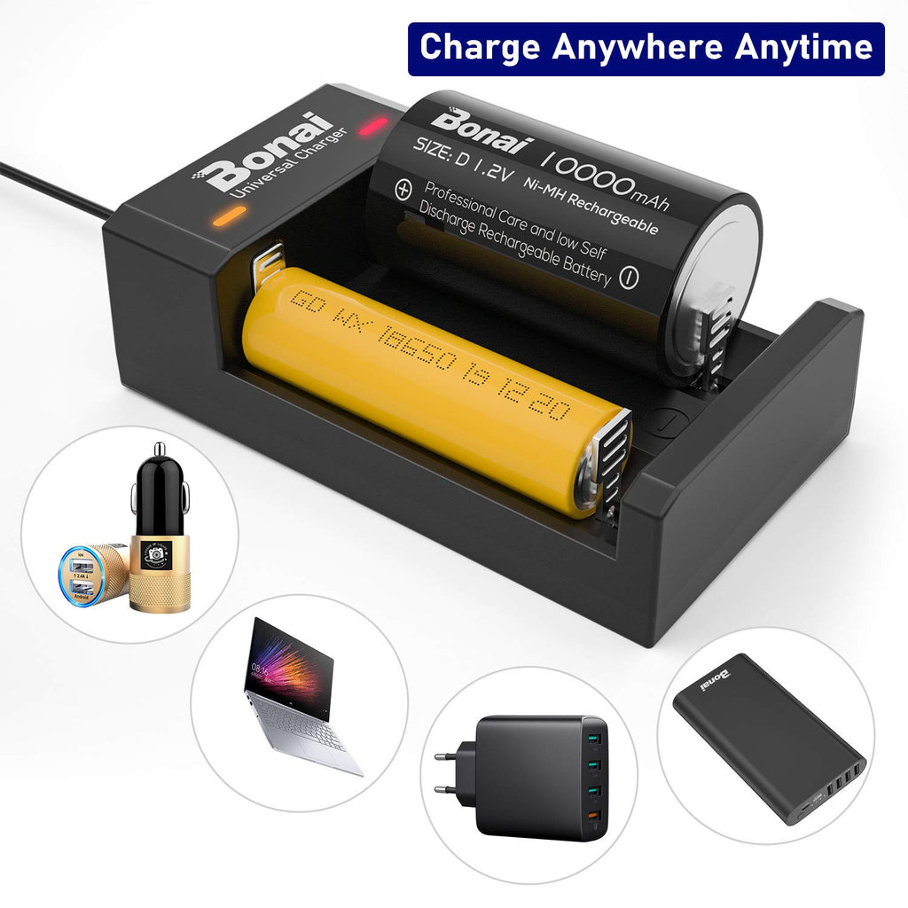Battery Charger for AA AAA C D Rechargeable Batteries N20230
