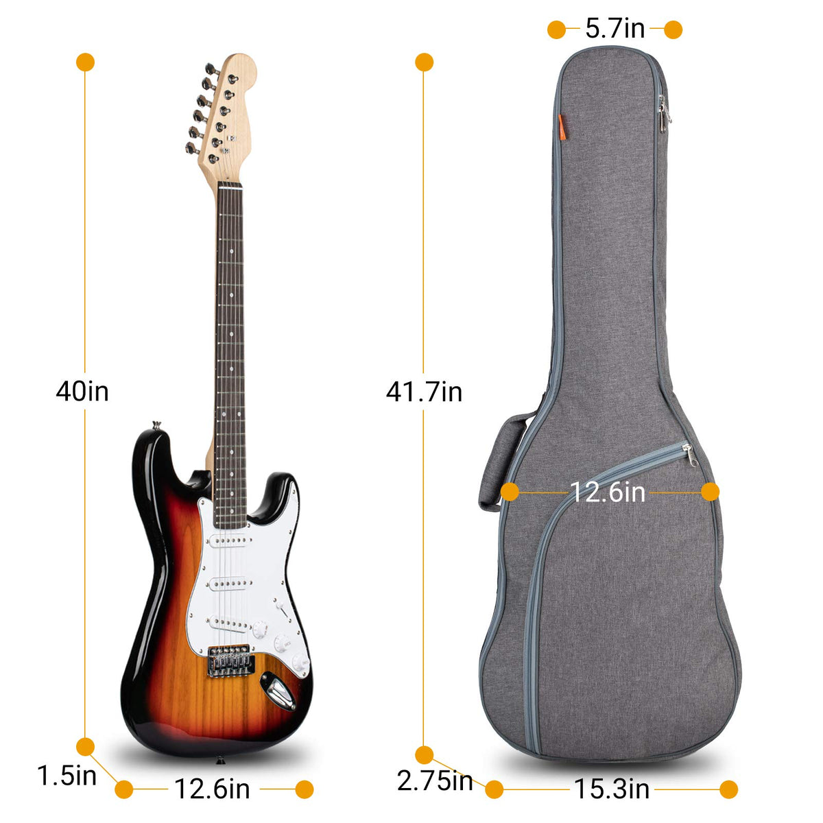 Waterproof Hardshell Acoustic Guitar Case with 3 Pockets I70117