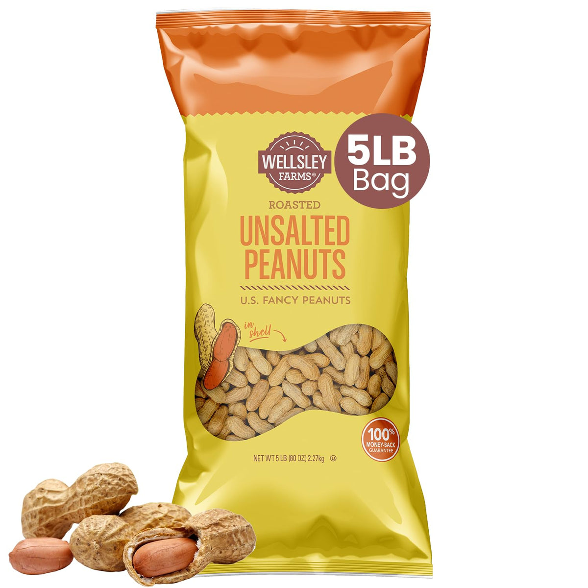 Unsalted Roasted In-Shell Peanuts 5 lb Bag T96703