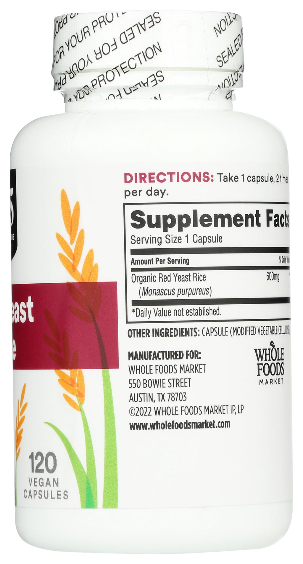 Red Yeast Rice 600mg 120 Count R226