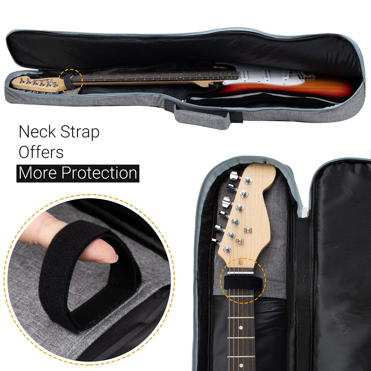 Waterproof Hardshell Acoustic Guitar Case with 3 Pockets I70117