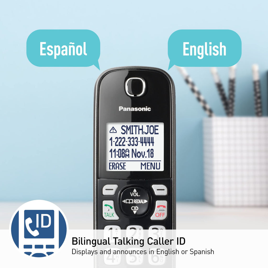Cordless Phone with Answering Machine, 3 Handset A998