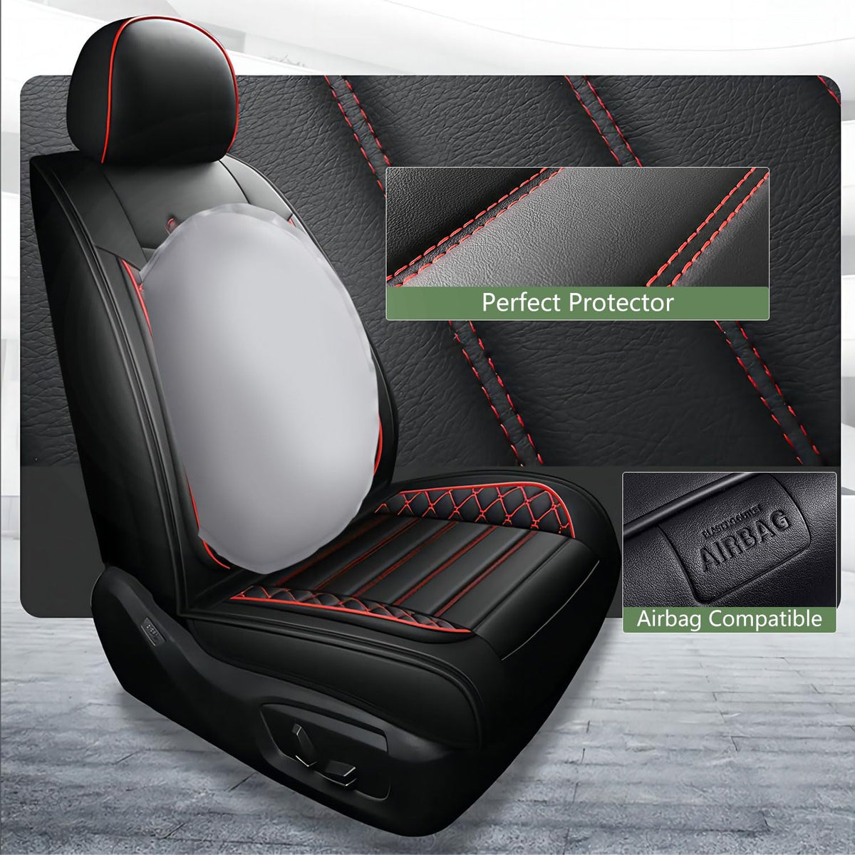 Leather 5-Seat Car Seat Covers Full Set H564077