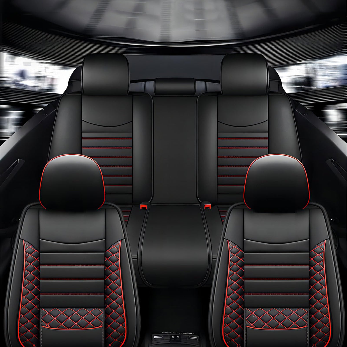 Leather 5-Seat Car Seat Covers Full Set H564077