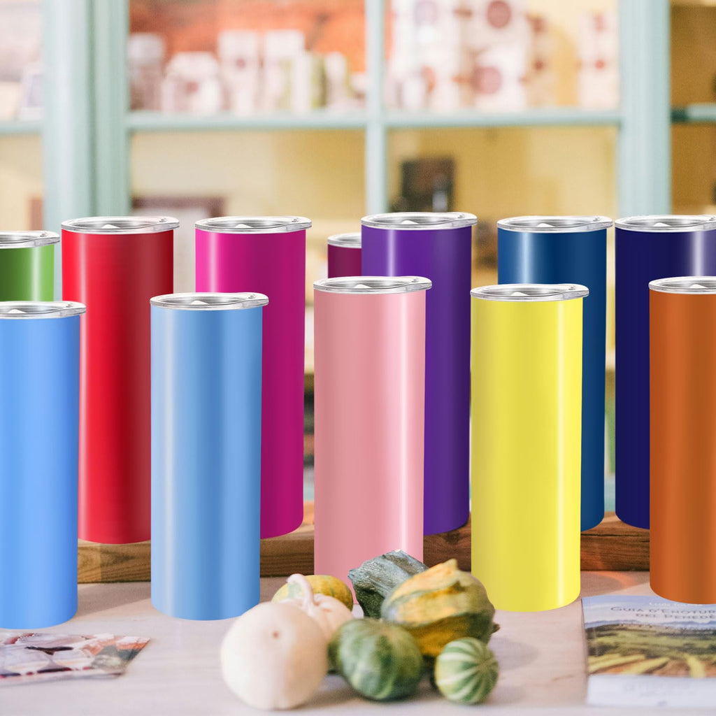 16 Pack 20oz Stainless Steel Insulated Tumblers with Lid and Straw G200