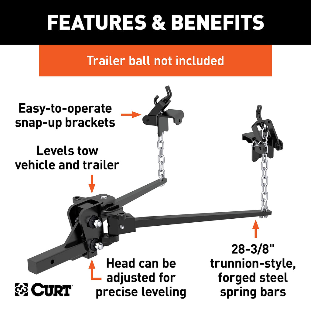 Weight Distribution Hitch, 15,000 lbs., 2-Inch Shank L158