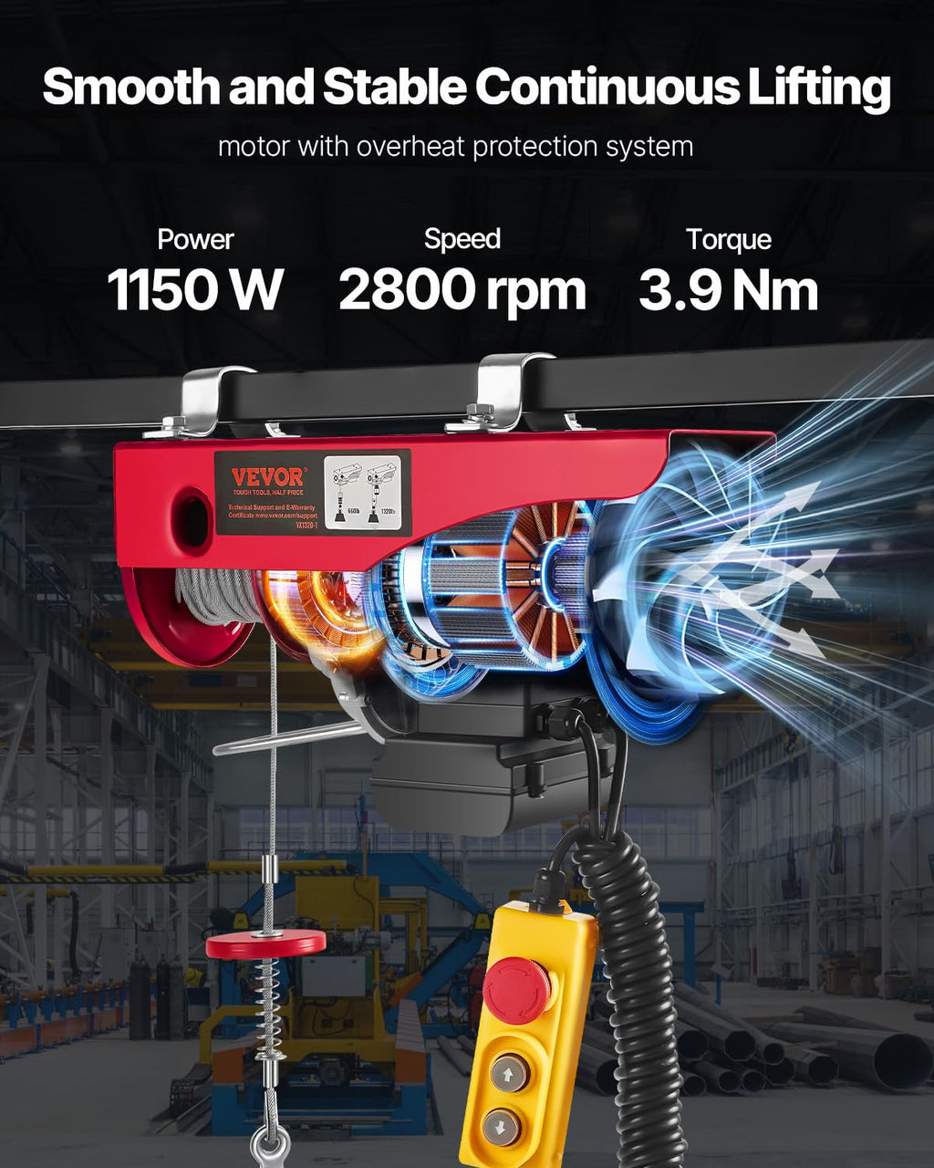 Electric Hoist with Remote Control V838990