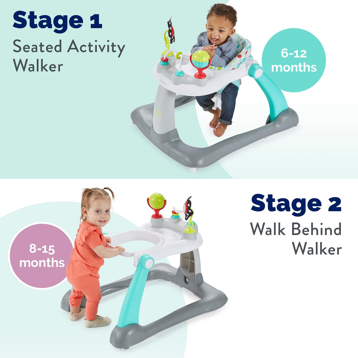 Foldable Adjustable Baby Walker with Wheels N609